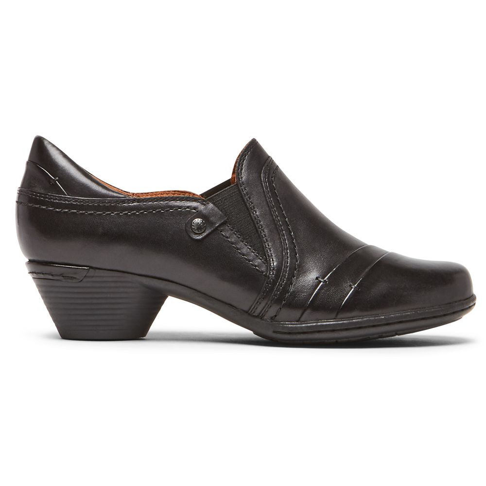 Sapatos Slip-On Rockport Cobb Hill Laurel Senhora - Pretas ( 567-ELCYMU )